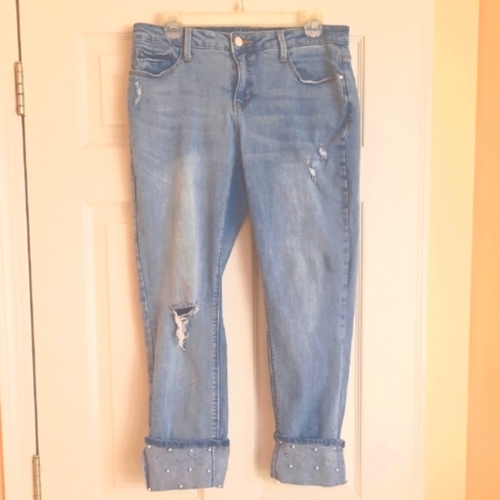 👖a.n.a Pearl Cuffed Skinny Jean